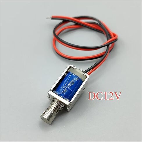 DC 12V 8mm*10mm Push-Pull Through Type DC Electromagnet Open Frame Spring Stroke 4mm in Kuwait