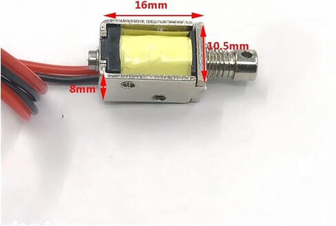 DC 12V 8mm*10mm Push-Pull Through Type DC Electromagnet Open Frame Spring Stroke 4mm in Kuwait