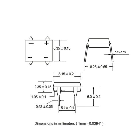30/50Pcs DB157 DIP Bridge Rectifier DIP-4 Stack 1.5A/1000V | 50Pcs in Saudi Arabia