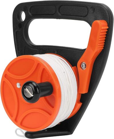 Diving Reels Dive Rope Spool Finger Reel Multi Purpose with 46m White Wire for Cave Exile Diving (Orange wheel) in Kuwait