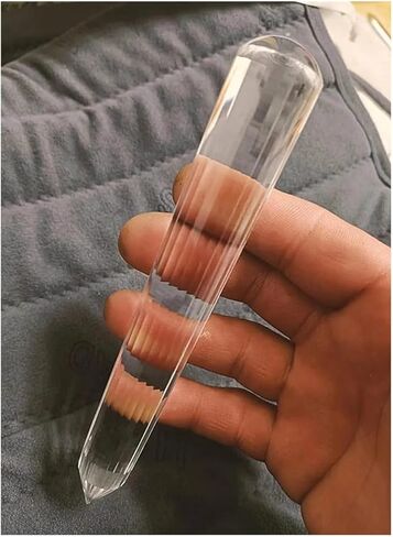 1pcs 100-120mm Crystal Quartz Wand with Round Bottom, 24-Sided in Kuwait