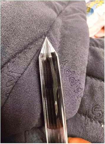 1pcs 100-120mm Crystal Quartz Wand with Round Bottom, 24-Sided in Kuwait