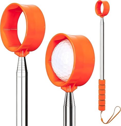 Golf Ball Retriever Telescopic, 9Ft Golf Ball Retriever for Water, Professiona Stainless Steel Ball Retriever Tool Golf, Light Weight Double Sided Golf Ball Grabber, Golf Accessories Gifts in Kuwait