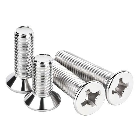 70 قطعة M4-0.7x10mm برغي آلة برأس مسطح، محرك فيليبس، 304 الفولاذ المقاوم للصدأ 18-8، لمسة نهائية لامعة، خيط الآلة بالكامل in Kuwait