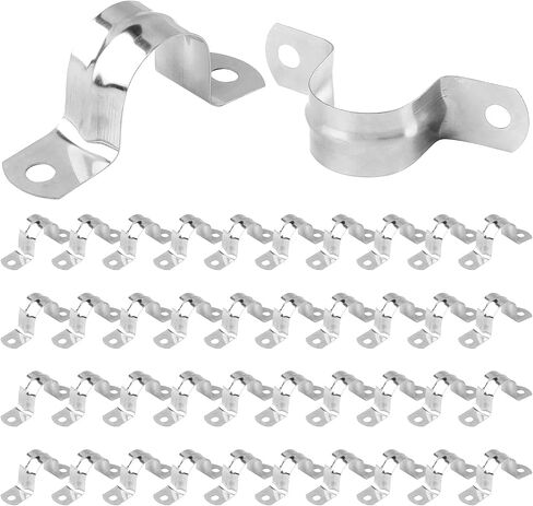 40 Pcs 1 Inch Stainless Steel Conduit Clamps,Heavy Duty 2 Hole Strap U Bracket Rigid Pipe Straps,Metal Tension Tube Clip for EMT Conduits,Pipe Fixing on Various Surfaces in Saudi Arabia