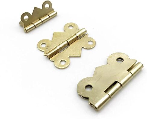 Hinge with Screw 17x20mm 20x25mm 25x30mm 12Pcs(Bronze S 17x20mm) in Kuwait