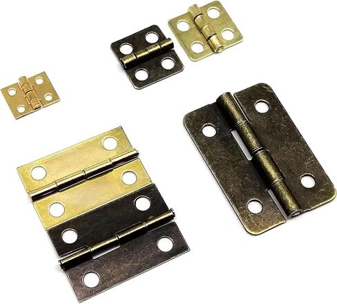 Small Golden Antique Brass Bronze Jewelry Case Hinge with Screw Nail 12Pcs(16x24mm Bronze) in Kuwait