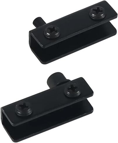 Stainless Steel Glass Door Hinges Suitable for 5~6mm Thick 2Pcs(Black) in Kuwait