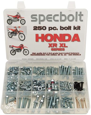 Specbolt Fasteners Brand 250pc Bolt Kit fits: Honda - XR XL Series Dirtbike in Kuwait