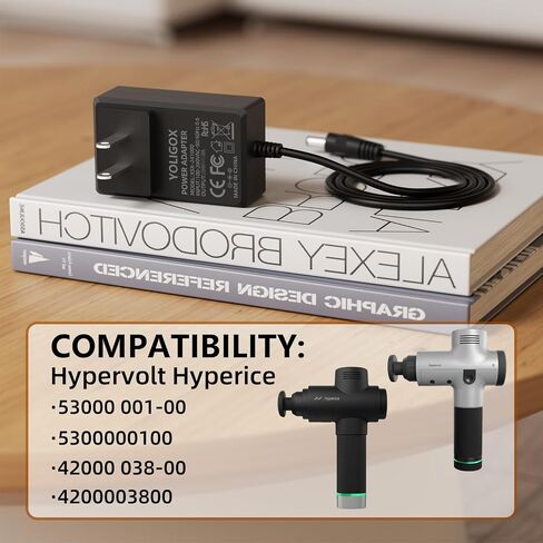 شاحن مسدس تدليك عالمي 24 فولت - متوافق مع TOLOCO EM26/AERLANG EM13/Darkiron EM31/Hypervolt 53000 001-00/42000 038-00، كابل محول الطاقة in Kuwait