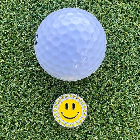 مجموعة أقلام تحديد كرة Giggle Golf Bling Groovy فقط | تتضمن علامة سلام واحدة وقلم تحديد كروي لامع للوجه السعيد فقط (بدون مشبك للقبعة) in Kuwait