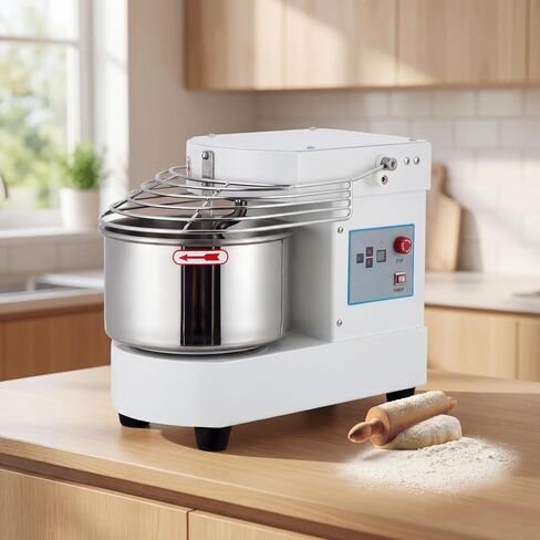 10.5 Qt Commercial Food Mixer，110V 650W Dual-Rotation Dough Kneading Machine with Touchscreen Timer，Food-grade Stainless Steel Bowl & Safety Shield for Bakeries & Restaurants​​ in Kuwait