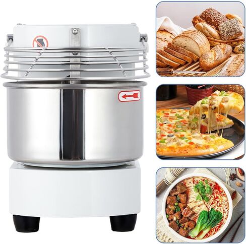 10.5 Qt Commercial Food Mixer，110V 650W Dual-Rotation Dough Kneading Machine with Touchscreen Timer，Food-grade Stainless Steel Bowl & Safety Shield for Bakeries & Restaurants​​ in Kuwait