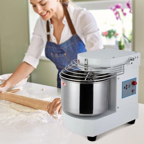 10.5 Qt Commercial Food Mixer，110V 650W Dual-Rotation Dough Kneading Machine with Touchscreen Timer，Food-grade Stainless Steel Bowl & Safety Shield for Bakeries & Restaurants​​ in Kuwait