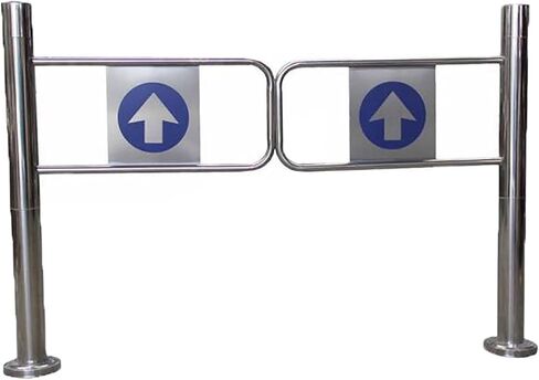 Commercial Wide Stainless Steel Automatic Rebound Swing Gate, Self-Closing One-Way Manual Entrance Door for Supermarkets, Libraries, Factories Safety in Kuwait