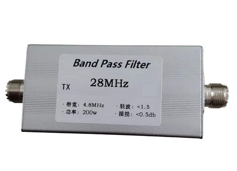 BPF-28-200w Short Wave 28MHz high Isolation bandpass Filter M Female seat narrowband BPF 10m Band in Kuwait