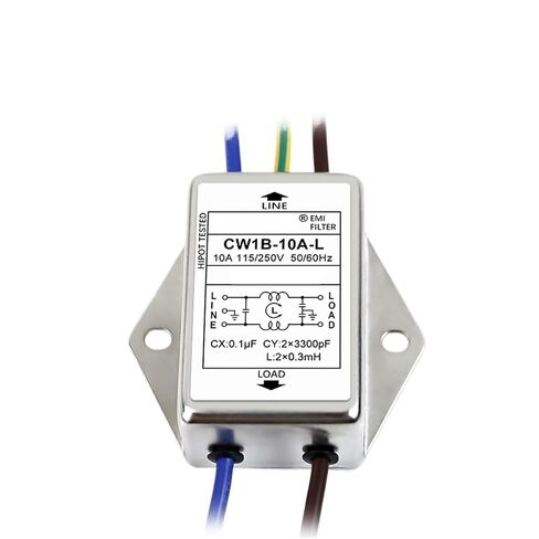 مرشح الطاقة EMI CW1B-3A 6A 10A 20A-L AC 220V تنقية التداخل أحادي الطور (3A) in Kuwait