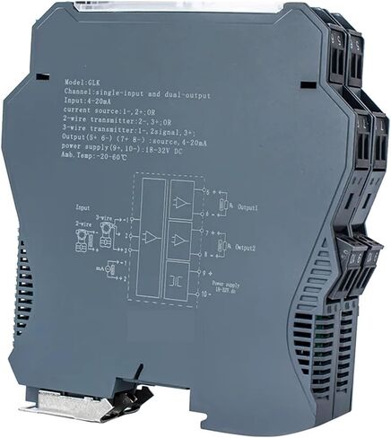 DC24V 4-20mA إلى 0-10V DC 24V عازل الإشارة التناظرية 1 في 1 خارج موزع عازل الإشارة التناظرية (-_0-10MA Input_4-20MA) in Kuwait