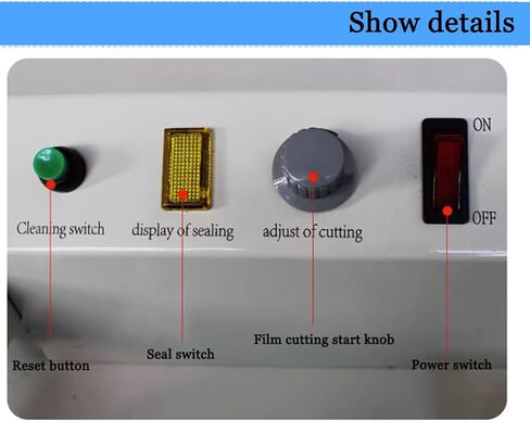Manual Shrink Film Machine with Hot Air Gun for PVC POF Film, Simultaneous Sealing and Cutting for Efficient Packaging in Kuwait