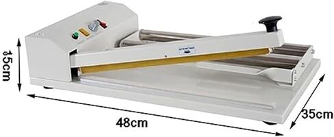 Manual Shrink Film Machine with Hot Air Gun for PVC POF Film, Simultaneous Sealing and Cutting for Efficient Packaging in Kuwait