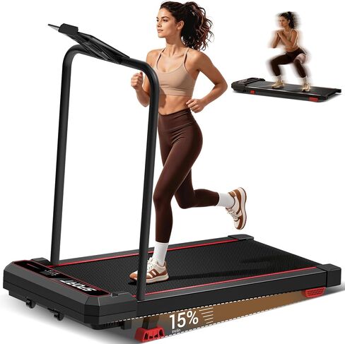 Walking Pad with Vibration Plate 15% Incline Walking Pad 3.0HP Portable Under Desk Treadmills for Home 265LBS Vibration Plate Combo with Remote Control in Kuwait