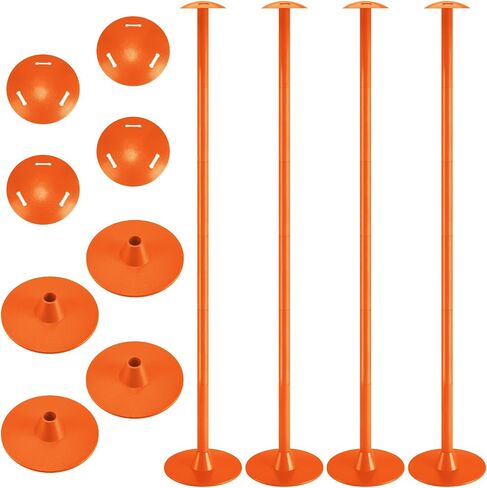 4 Pcs Boat Cover Support Pole, Adjustable Boat Cover Support System, Height 12''-54'', ABS Plastic Pole Jon Boat Accessories for Supporting Fishing Bass Pontoon Boat Trailer Cover (Orange) in Kuwait
