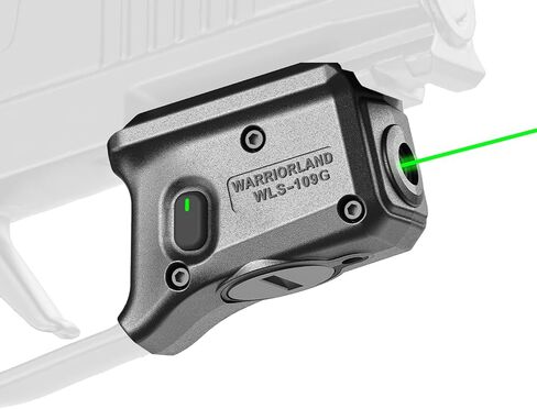 WARRIORLAND Trigger Laser Sight Tailored Fit P365X Macro Green Beam Sight, Gun Sight with Ambidextrous On/Off Switch & Power Indicator, WLS-109G in Kuwait