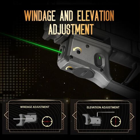 WARRIORLAND Trigger Laser Sight Tailored Fit P365X Macro Green Beam Sight, Gun Sight with Ambidextrous On/Off Switch & Power Indicator, WLS-109G in Kuwait