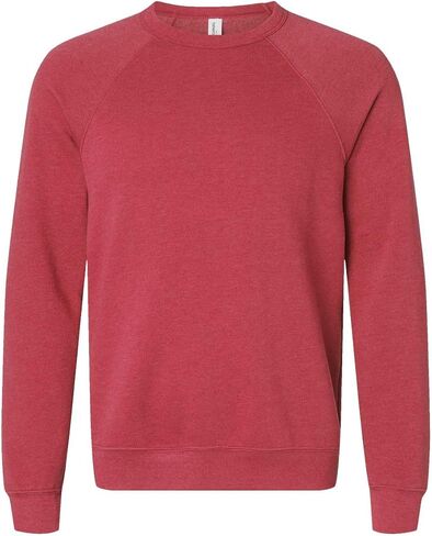 BELLA+CANVAS Unisex Sponge Fleece Crewneck Sweatshirt, HEATHER RED, L in Kuwait
