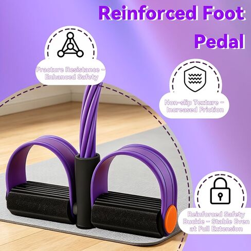 Pedal Resistance Band with Handle, Resistance Bands with Handles, Multifunctional Pedal Resistance Band, 6-Tube Yoga Stretch Bands for Exercise in Kuwait