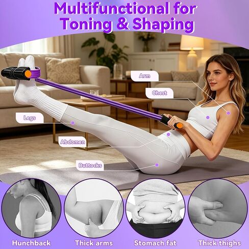 Pedal Resistance Band with Handle, Resistance Bands with Handles, Multifunctional Pedal Resistance Band, 6-Tube Yoga Stretch Bands for Exercise in Kuwait