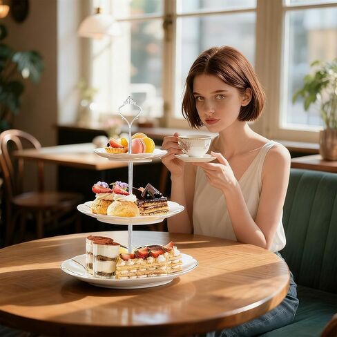6 Sets 3 Tier Cake Stand Hardware Kit - Tiered Fruit Cake Plate Stand Holder Support Silver Crown for Cake Stand Wedding Party in Kuwait