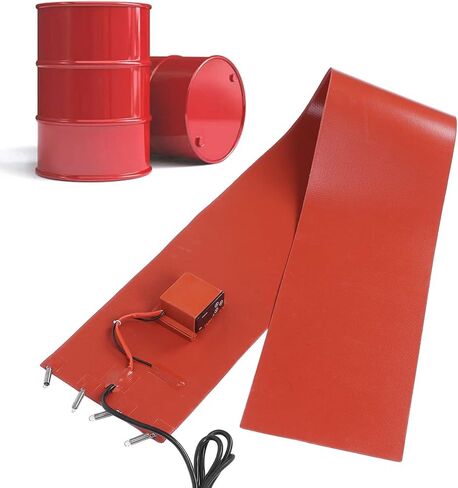 5.5-55 Gallon Drum Heater - Silicone Heating Pad with Digital Thermostat, 2000W Band Heater for Honey Oil Barrels & Pail Heating, 120V/220V, 200L Capacity in Kuwait