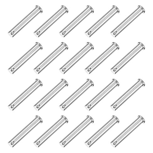 uxcell 20Pcs M6 x 60mm Single Hole Clevis Pins, 304 Stainless Steel Flat Head Hitch Pins for Trailer Latch, Mechanics Repair, Furniture Installation, Industrial Equipment in Kuwait