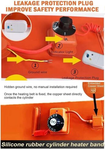 1200W 55 Gallon Drum Heater with Adjustable Temperature Controller, Silicone Heating Pad for Honey & Liquids, Warms from 86℉ to 302℉, Ideal for Industrial Use in Kuwait