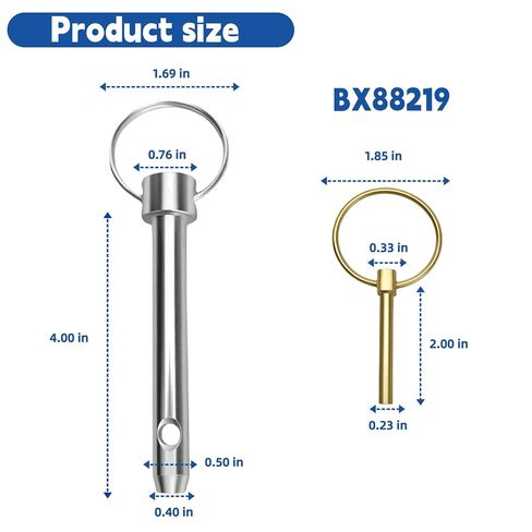 BX88219 1/2" Self-Retaining Tow Bar Pins for Blue Ox Aladdin 2 Pack in Kuwait