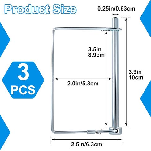 3pcs 1/4 x 4 Inch Trailer Hitch Pin, Heavy Duty Metal Trailer Coupler Pin, Carbon Steel Safety Coupler Pin, Spring-Loaded Shaft Locking Pin for Utility Trailers, RVs, Lawn Equipment in Kuwait