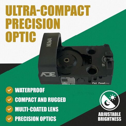 Ade Advanced Optics RD3-021 MOA NUWA Red Dot Sight-متوافق مع Holosun 407K/507K Footprint - يعمل مع Taurus GX4 Toro، TX22 Toro، P365XL Spectre Comp، Canik Mete MC9 (جسم FDE) in Kuwait