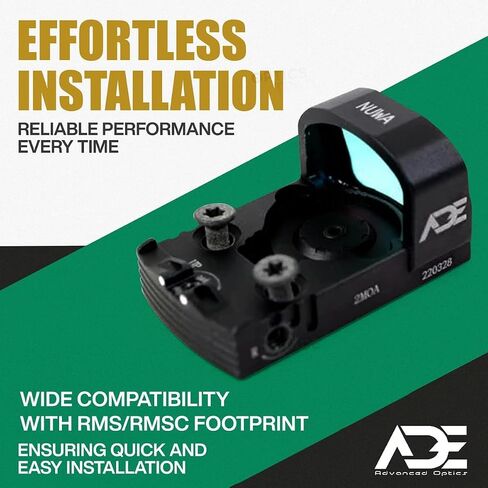 Ade Advanced Optics RD3-021 MOA NUWA Red Dot Sight-متوافق مع Holosun 407K/507K Footprint - يعمل مع Taurus GX4 Toro، TX22 Toro، P365XL Spectre Comp، Canik Mete MC9 (جسم FDE) in Kuwait