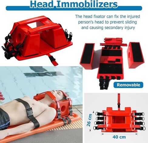 Lightweight Emergency Spine Board Stretcher - Portable PE Water Rescue Patient Transport for Ambulance & Campground - First Aid Spinal Board - Green in Kuwait