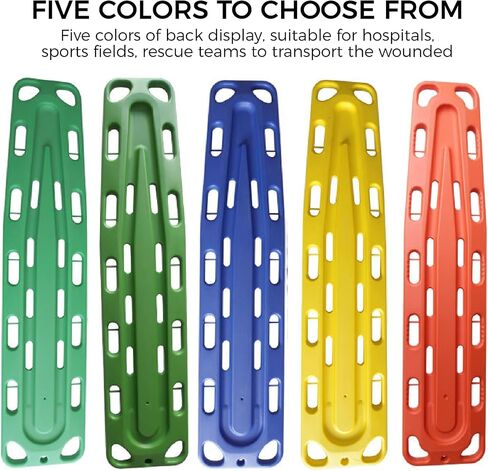 Emergency Rescue Spine Board Stretcher - Lightweight Portable Backboard, PE Plastic Patient Transport for Ambulance, First Aid Immobilization (Green) in Kuwait