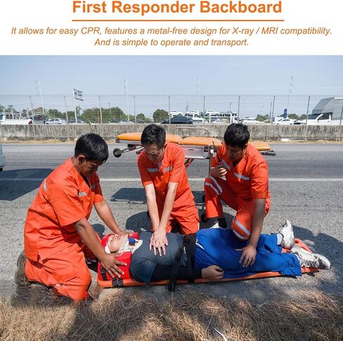 Lifesaving Stretcher Medical Stretcher Life-Saving Board with Head Immobilizer & Straps, Water Rescue Portable Stretcher Spine Board, Emergency Rescue Life Board(RED) in Kuwait