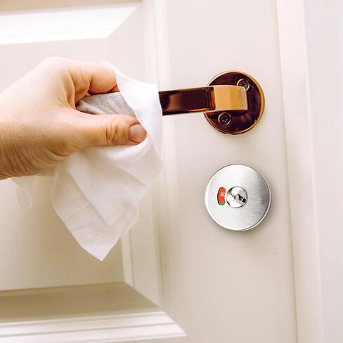 Public Toilet Privacy Indicator Lock for Washroom Partition Doors, Plastic Red Green Indicator Latches, Privacy Door Hardware for Commercial Restroom Use in Kuwait