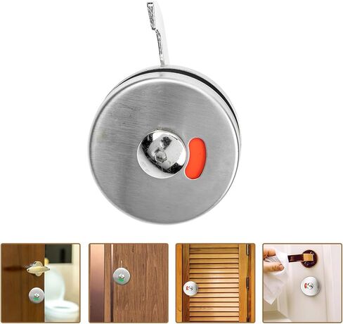 Public Toilet Privacy Indicator Lock for Washroom Partition Doors, Plastic Red Green Indicator Latches, Privacy Door Hardware for Commercial Restroom Use in Kuwait