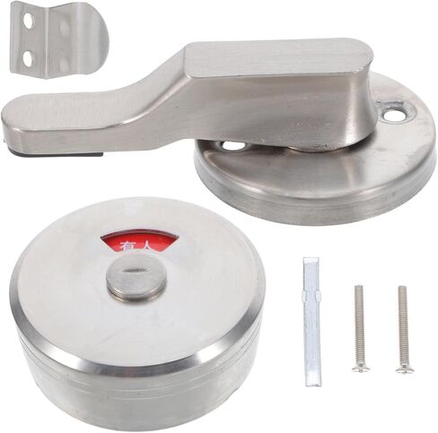 Stainless Steel Privacy Indicator Door Lock for Public Restroom Bathroom Partition – Vacant Engaged Compliance Lock with Latch for Toilet Stall Doors in Saudi Arabia