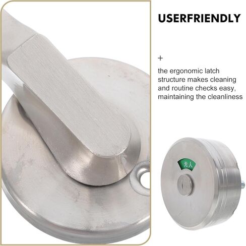 Stainless Steel Privacy Indicator Door Lock for Public Restroom Bathroom Partition – Vacant Engaged Compliance Lock with Latch for Toilet Stall Doors in Saudi Arabia