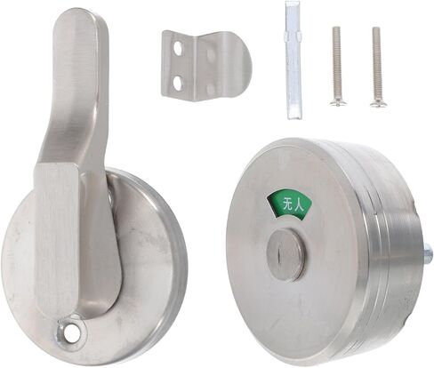 STOBAZA Vacant Occupied Indicator Toilet Door Lock with Stainless Steel Privacy Latch for Commercial Bathroom Partition Doors, Privacy Handle Lock for Public Restroom Use in Kuwait