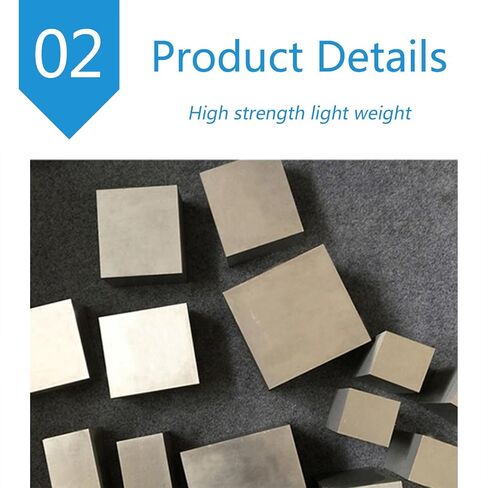 TA2 Metal​ Plate Sheet - Commercially Pure Metal​ Alloy for Machining and Forming - High Strength Metal(10mmx50mmx50mm) in Kuwait