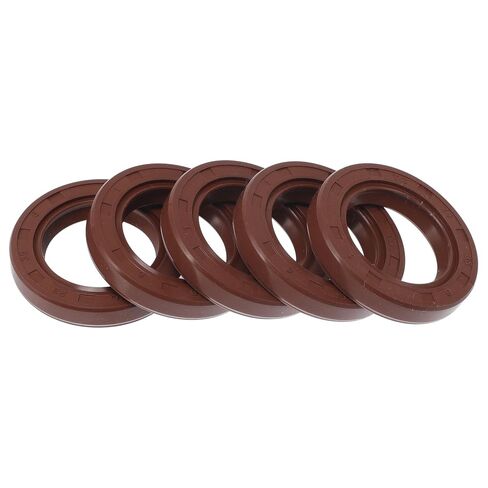 Universal Oil Seal TC Double Lip W Steel Spring Seal Ring Rotary Shaft Seal 23x35x6mm High Pressure FKM Rubber Brown 5 Pcs in Kuwait