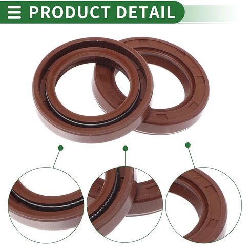 Universal Oil Seal TC Double Lip W Steel Spring Seal Ring Rotary Shaft Seal 23x35x6mm High Pressure FKM Rubber Brown 5 Pcs in Kuwait